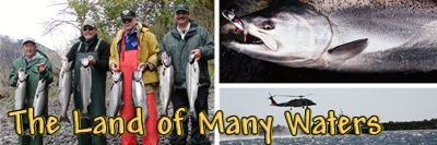 the Land of many waters image. David Johnson offers both guided fishing trips for large and small groups. Always a great day out!